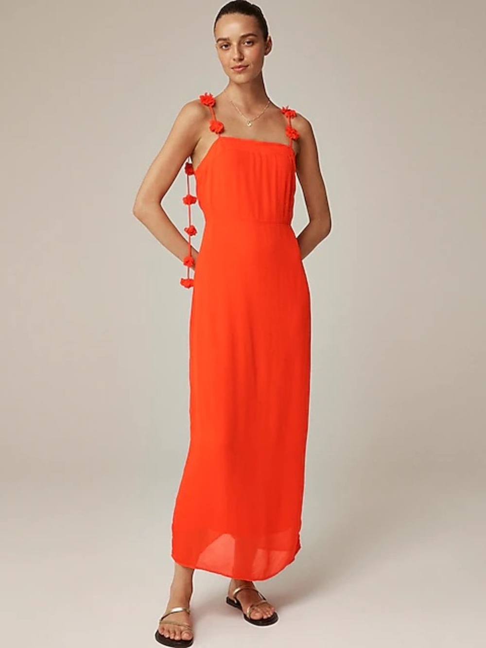 NEW J. Crew Collection rosette-strap sheath dress in chiffon